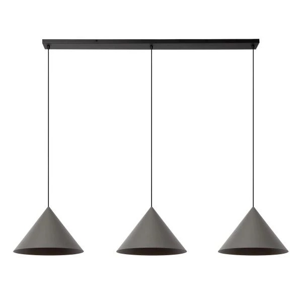 Lucide SPITZE - Suspension - 3xE27 - Gris | Vibes - éteint